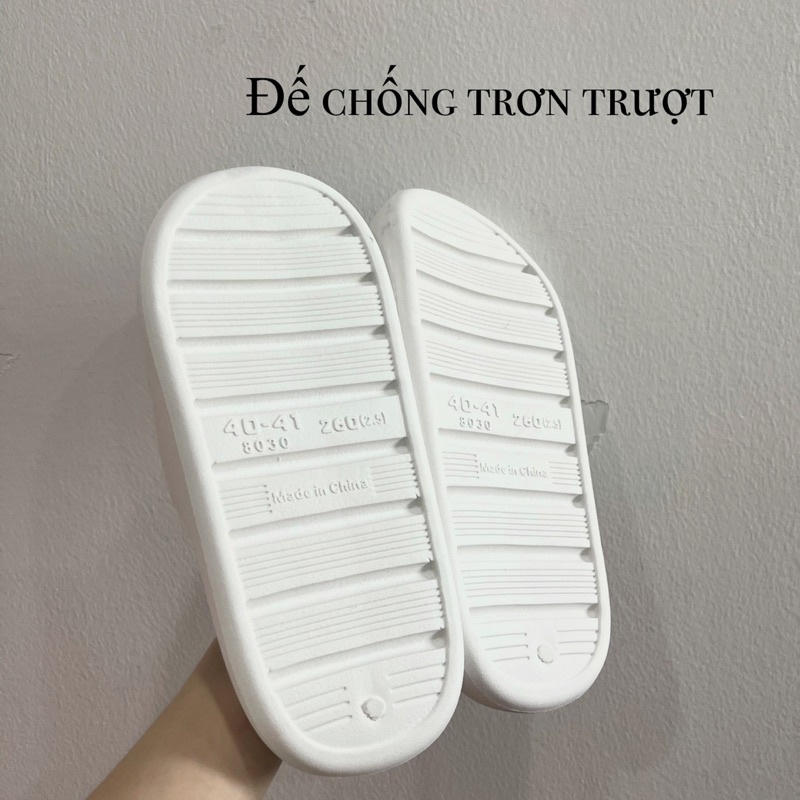 Dép quai ngang nam nữ đế bánh mì cao 5cm, siêu bền êm chân không ngấm nước D179