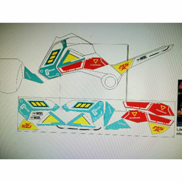 Tem rời xe MSX đặt in