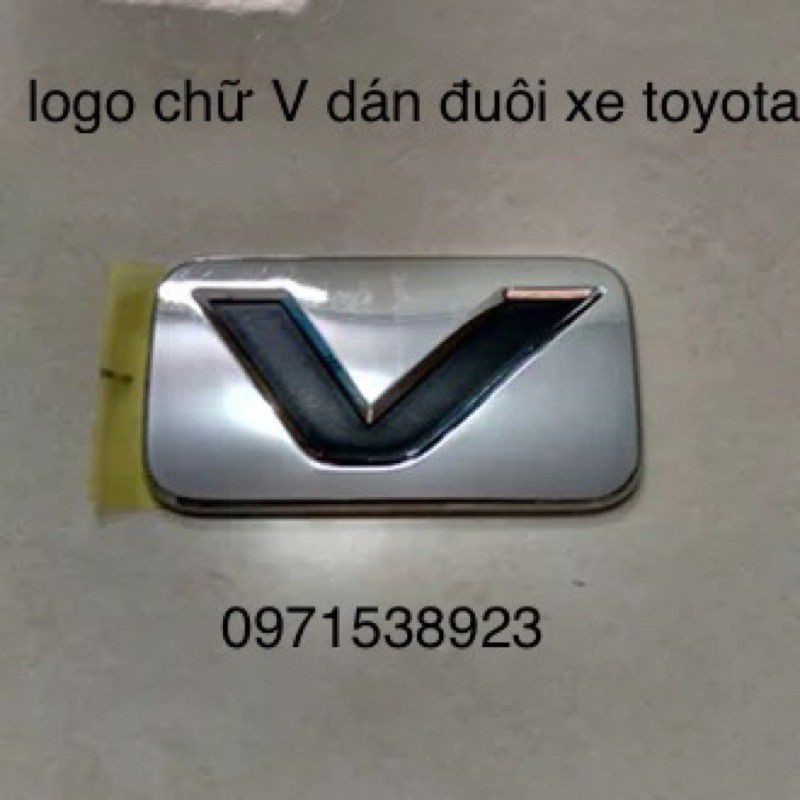 Logo chữ E G V dán đuôi xe TOYOTA INOVA HILUX FORTUNER