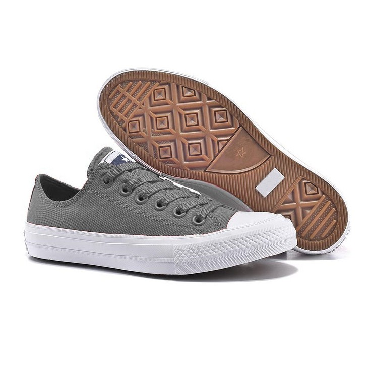 Giày Sneaker CkII Cổ Thấp Xám Nhạt Nam