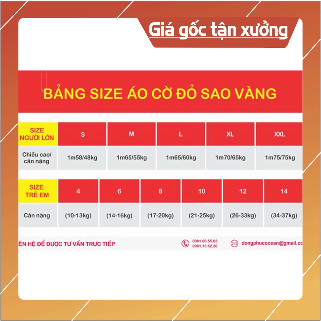 [DOO UNIFORM] Áo đồng phục nam nữ cờ đỏ sao đặc cao cấp