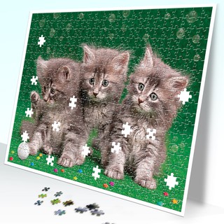 Tranh xếp hình tia sáng jigsaw puzzle 475 mảnh xếp hình trí tuệ, giảm stress - meo! meo! meo! - msp: 475-042