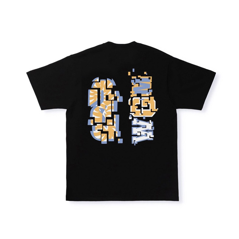 Bape Áo Thun Tay Ngắn Chất Liệu cotton Cao Cấp Họa Tiết In Thời Trang