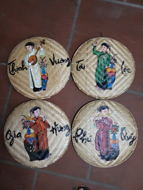 Tranh mẹt dân gian đông hồ trên mẹt tre
