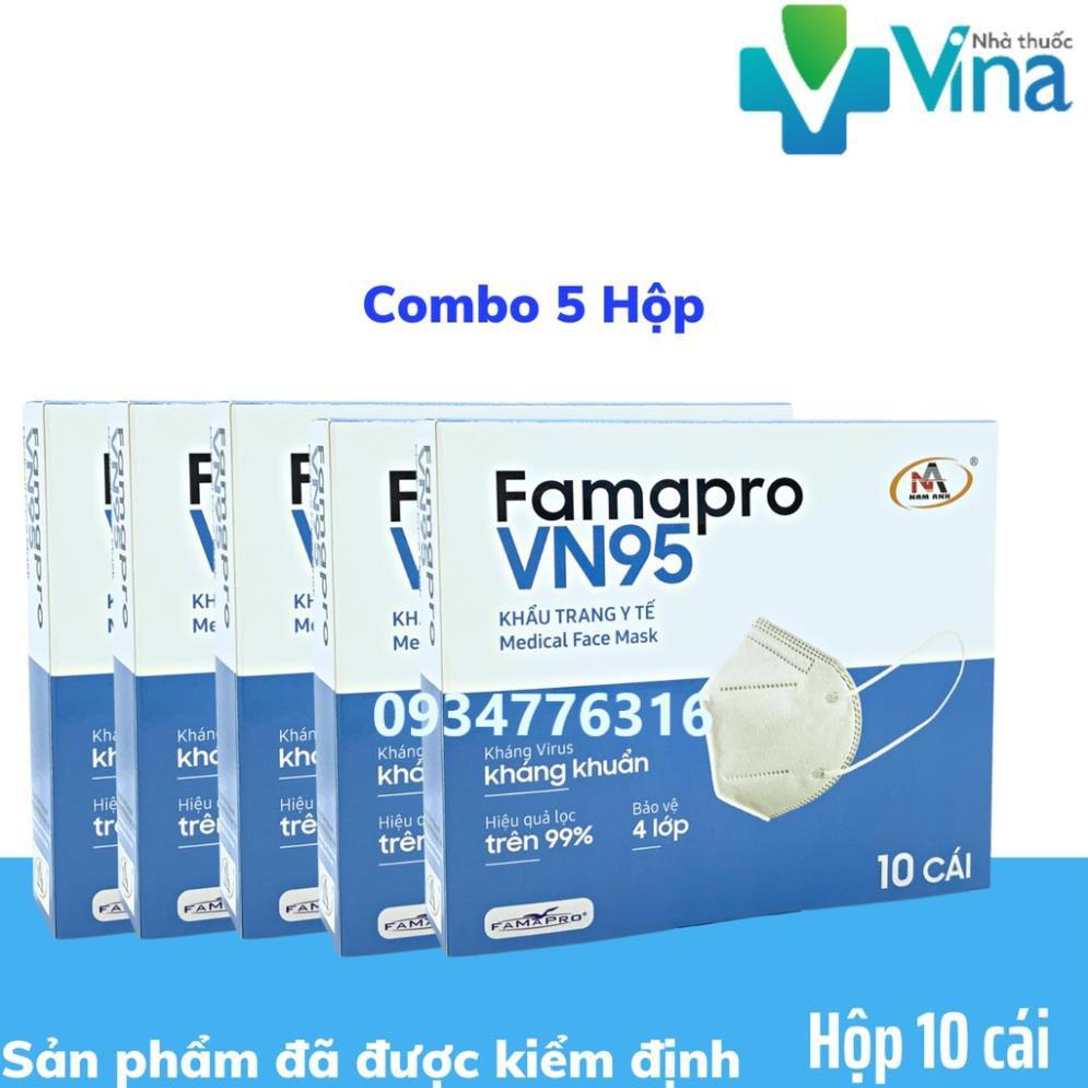 ✅ Khẩu Trang Famapro V N95,Chống Giọt Bắn Tuyệt ĐốI,  4 Lớp Với 1 Lớp Vi Lọc- Hộp 10 cái