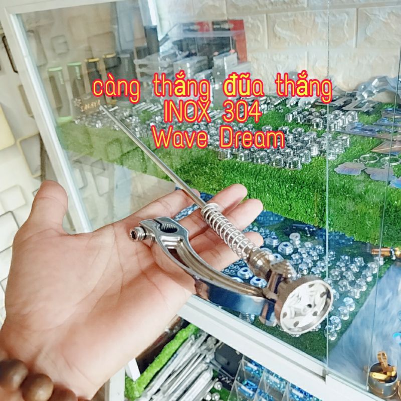 Càng thắng Đũa Thắng inox 304 Gắn xe Dream Wave