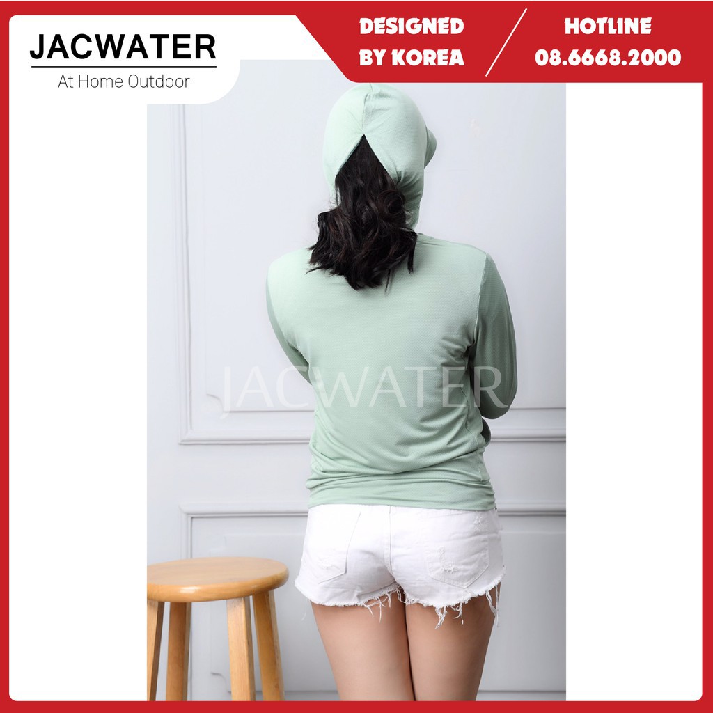 Áo chống nắng nữ 2 lớp dày dặn, vải thông hơi chống tia uv màu trơn thời trang Happylive