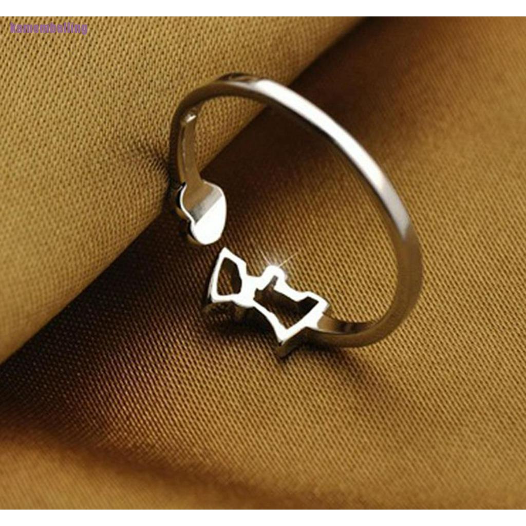 Nhẫn Hở Mạ Bạc 925 Thời Trang Có Thể Điều Chỉnh Kích Cỡ