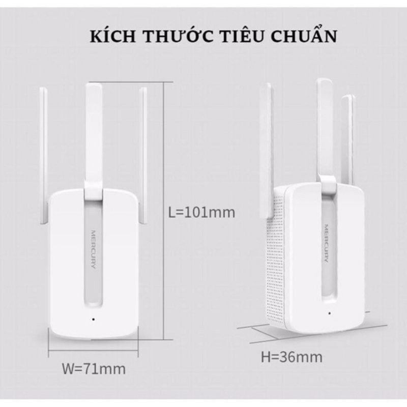 Wifi xuyên tường Mercury 300Mbps 3 râu