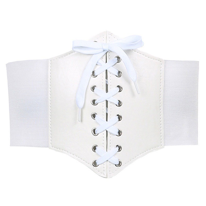 Đai lưng corset đan dây Bingshop chất liệu da pha chun co giãn tốt
