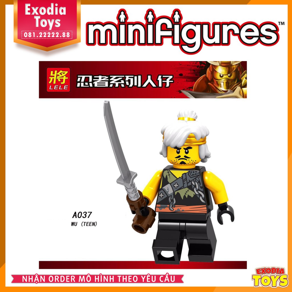 Xếp hình minifigure Ninjago Season 9 : Iron Baron, Master of the Golden Dragon, Harumi - LELE [A033 - A040]