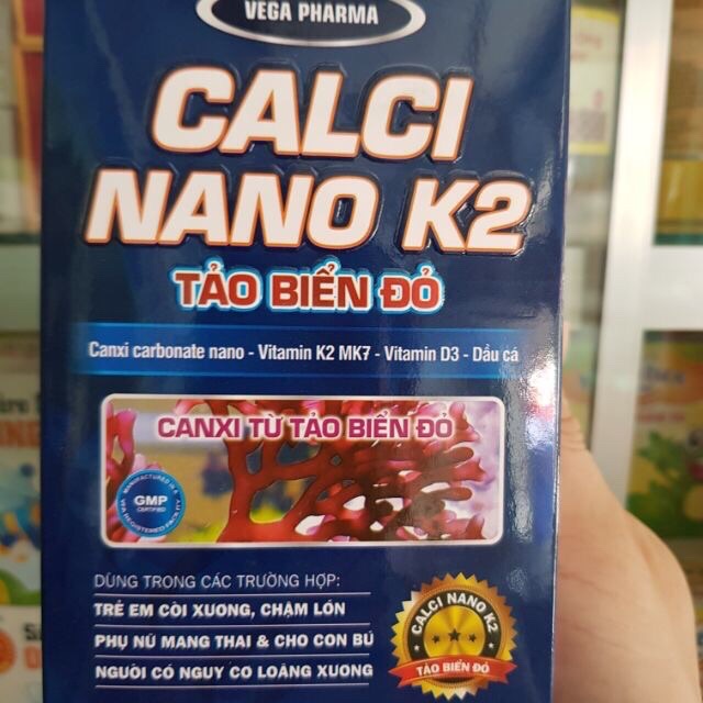 Calci Nano K2 tảo biển đỏ bổ sung calci cho mọi người