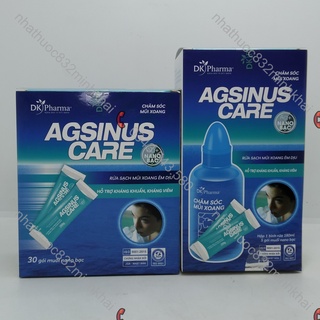 Bộ sản phẩm chăm sóc mũi xoang AGSINUS CARE rửa sạch mũi xoang, giúp mũi thông thoáng, giảm nghẹt mũi