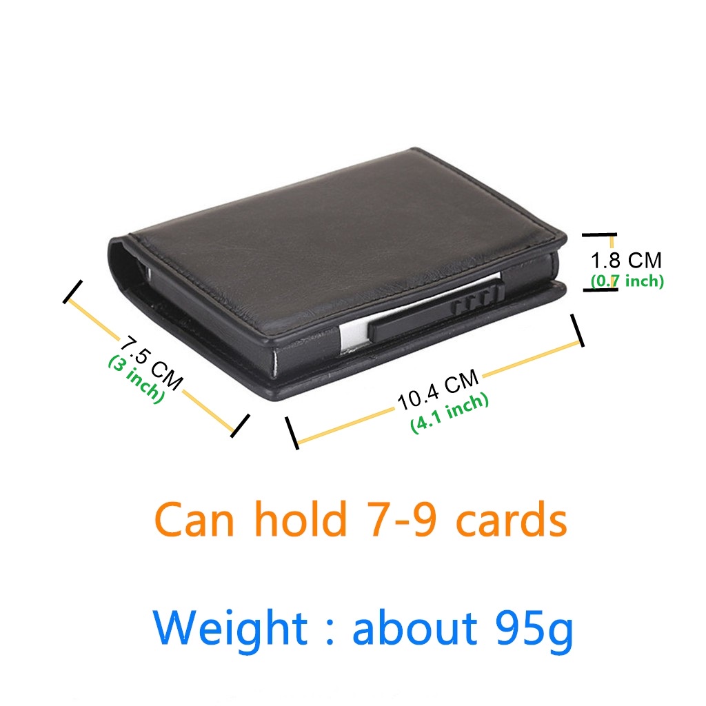 Ví Đựng Thẻ Tự Động Bật Lên Thông Minh RFID Chống Trộm Cho Nam Nữ