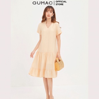 Đầm suông nữ nhún tùng GUMAC DA1246