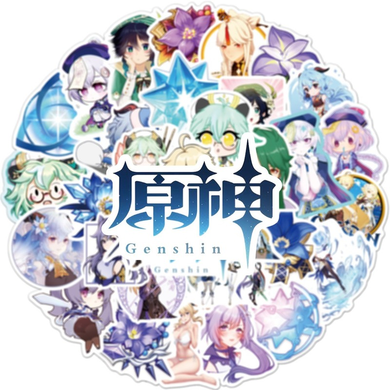 Set 50 miếng dán PVC chống va chạm chống thấm nước trang trí laptop/ xe đạp/ xe hơi