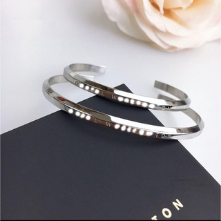 Lắc tay đôi cuff dw unisex bản đẹp không gỉ
