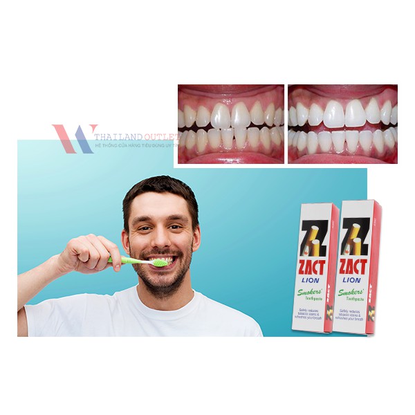 Kem Đánh Răng Zact cho người Uống Trà, Cà Phê và Hút Th.u.ố.c