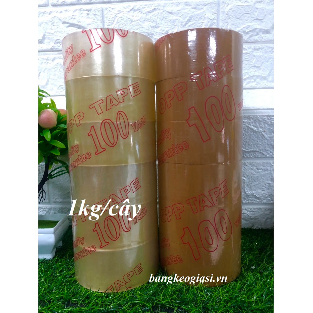 Băng keo trong/đục 48mm 1kg/cây