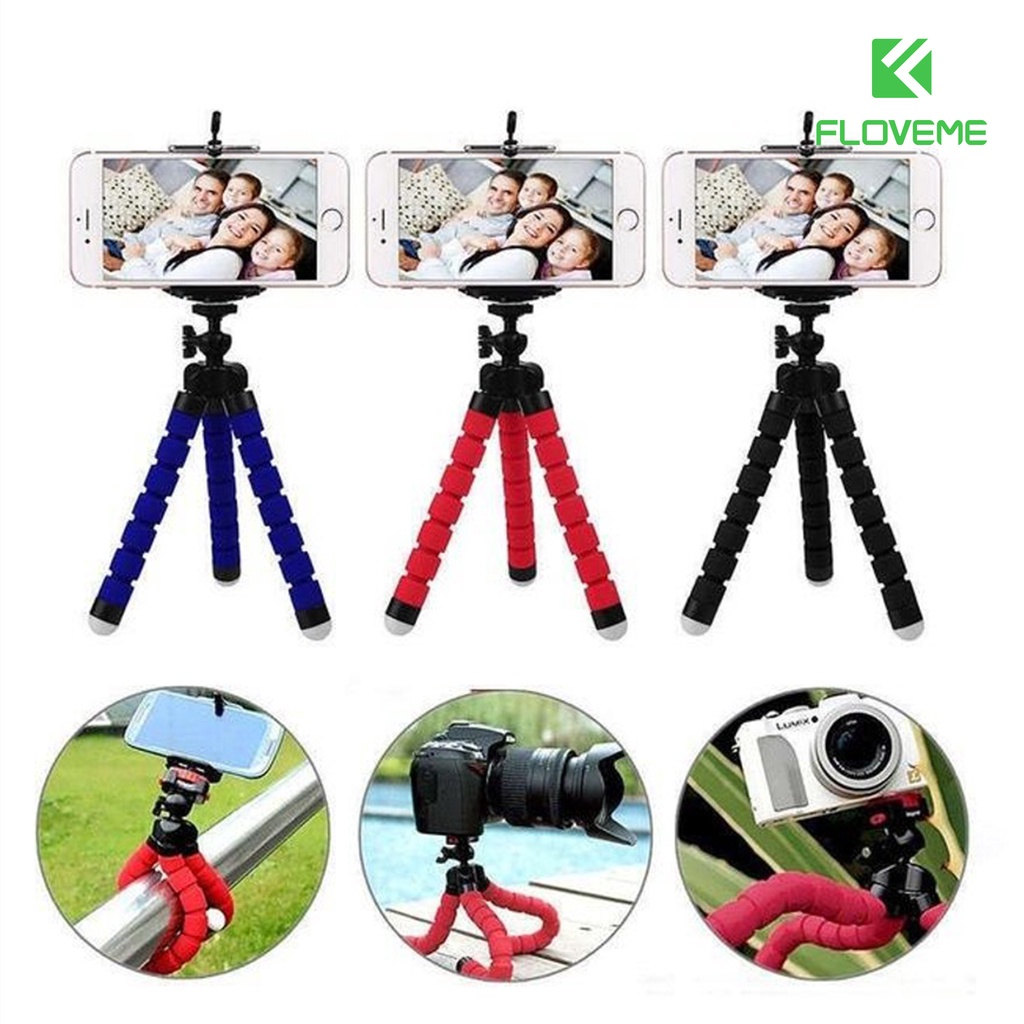 Chân Kẹp Điện Thoại Tripod Mini 3 chân MT01 (Kèm Đầu Kẹp), Kẹp Điện Thoại Bạch Tuộc 3 Chân