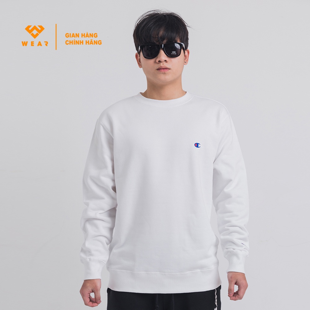 Áo Champion JP C Logo Sweatshirt - White - C3Q001010