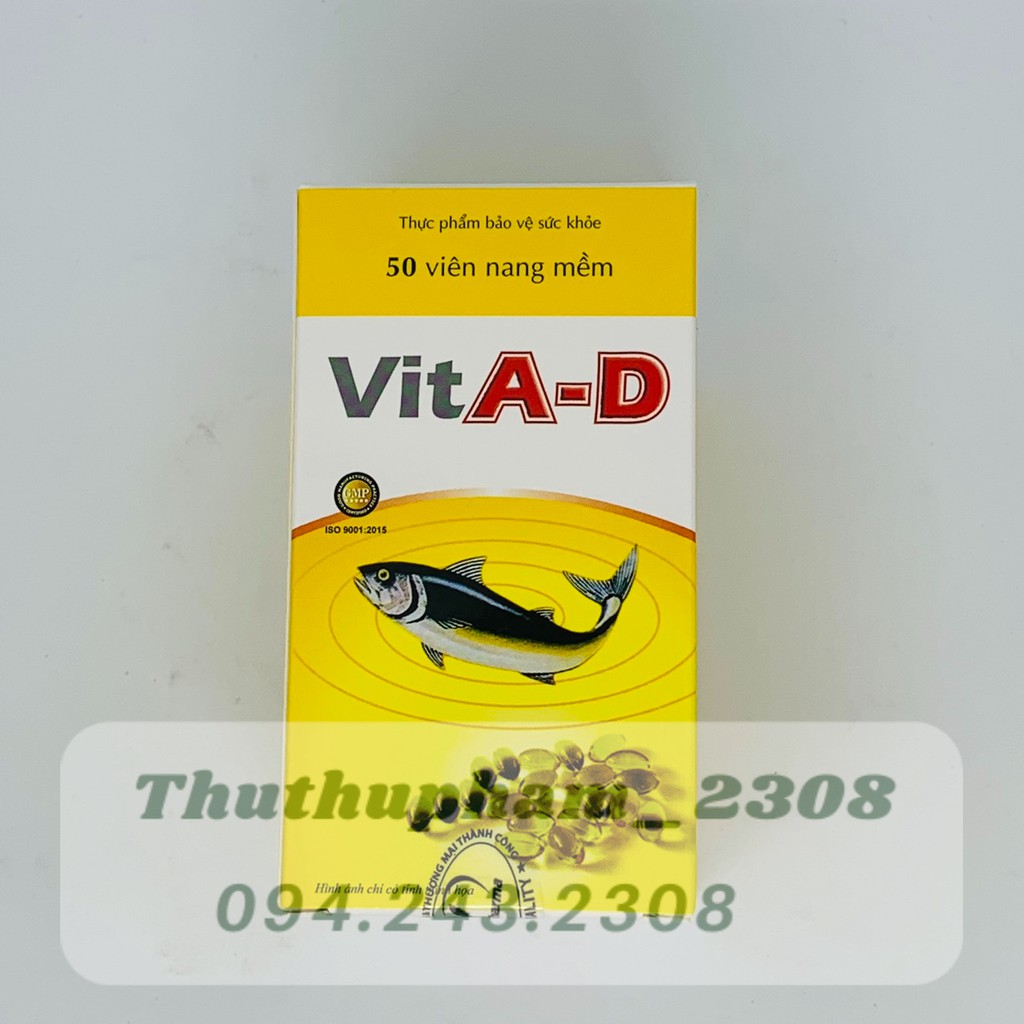 Viên dầu cá Vitamin A-D lọ 50 viên