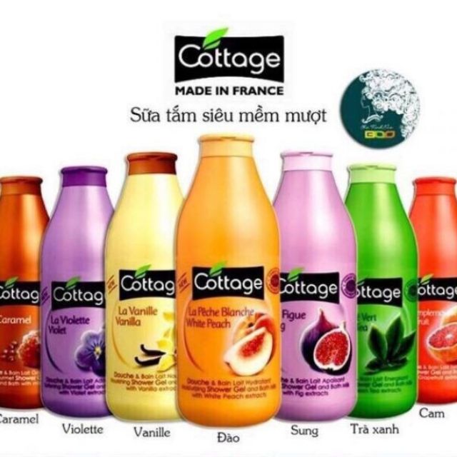 Sữa Tắm Cottage ( Pháp) . Giao Màu ngẫu nhiên !