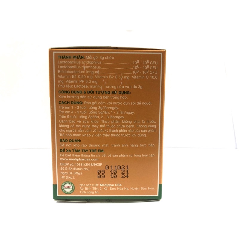 Lactobacillus-Bổ sung vi khuẩn có ích, ức chế vi khuẩn có hại giúp duy trì hệ vi sinh đường ruột