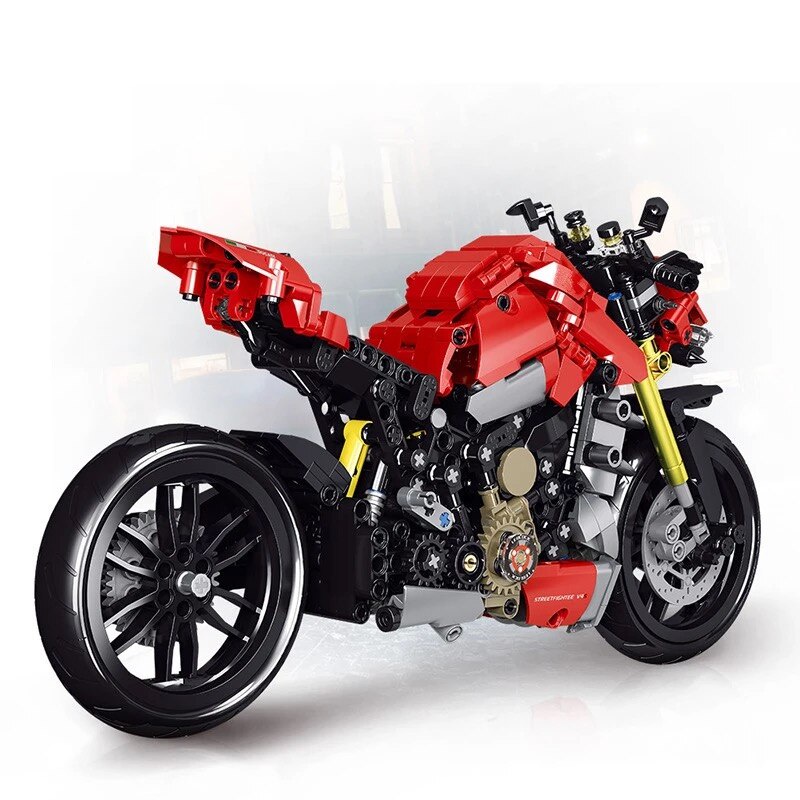 Đồ chơi Lắp ráp Mô hình xe máy Panlos 672006  827pcs MOC Ducati Streetfighter V4SP motorcycle