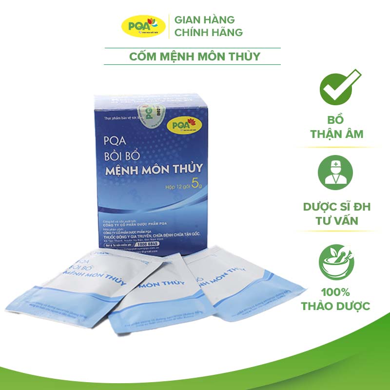 Cốm Mệnh Môn Thủy PQA Giúp Bồi Bổ Thận Âm, Tăng Cường Sức Khỏe Hộp 12 Gói