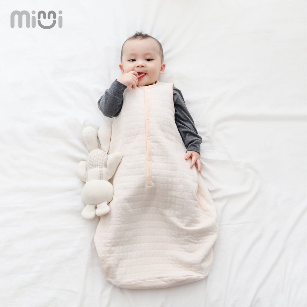 Túi ngủ cho bé Ualarogo 0-4 tuổi giúp bé ngủ ngon giữ ấm cotton thông thoáng cúc bấm hở tay 9504