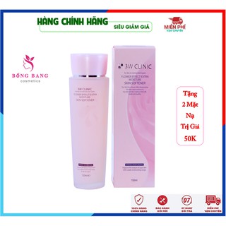 [Chính Hãng Hàn Quốc] Nước hoa hồng - Nước hoa hồng dưỡng trắng da chiết xuất hoa hồng 3W Clinic Hàn Quốc 150ml