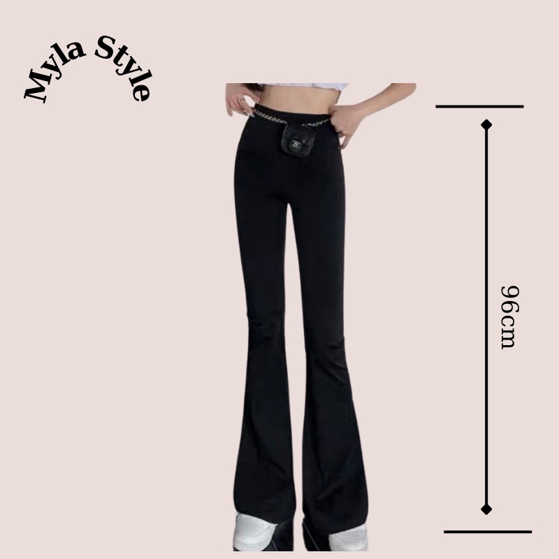 Quần ống loe nữ cạp cao dáng dài tôn dáng phong cách công sở chất vitex cao cấp Q1