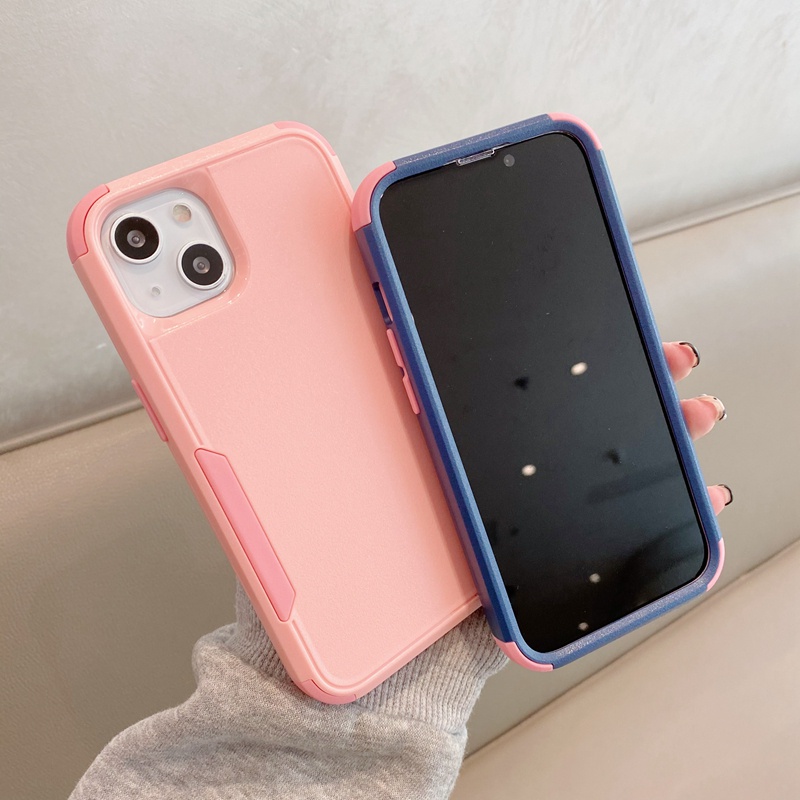 Ốp Điện Thoại pc Cứng 3 Trong 1 Cho iphone 15 14 13 12 11 pro max mini xs xr x 8 7 plus + se 2020