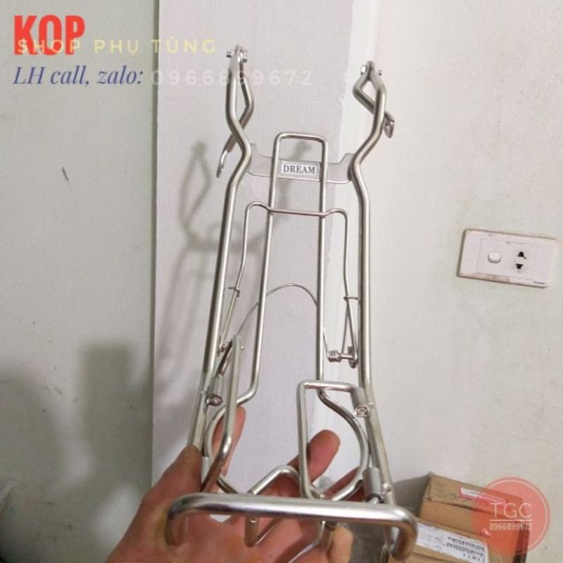 ba ga inox 10ly và 6ly gắn xe dream và wave