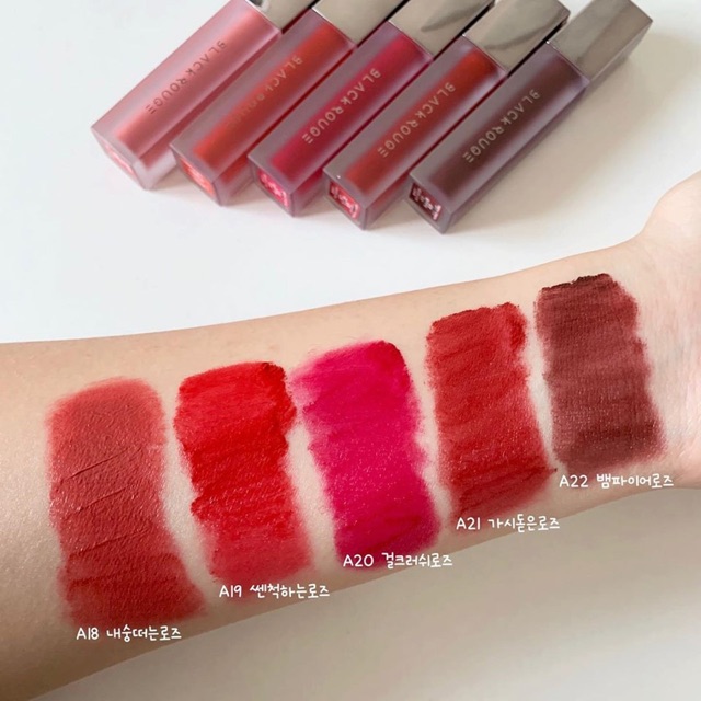 [Mã COSHOT27 giảm 10% đơn 300K] (A18 đến A37) Son Black Rouge Air Fit Velvet Tint