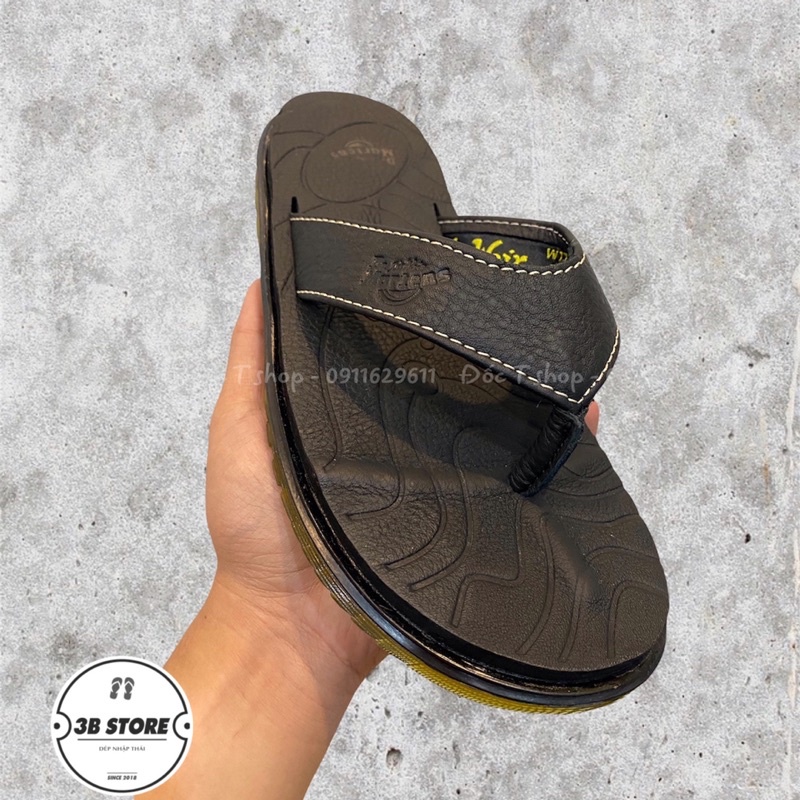 Dép Nam da bò, Dép Xỏ Ngón ⚡️FREESHIP⚡️Dr.Martens 2A92 Cao Cấp, Siêu Êm, Siêu Bền FULLBOX