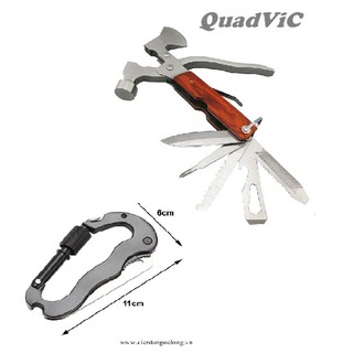 DỤNG CỤ JEEP CÓ BÚA NHỔ ĐINH ĐA NĂNG + Móc khóa đa năng QUADVIC.COM N00139