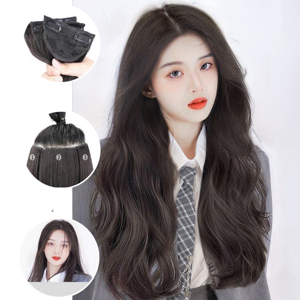 Combo 3 dải tóc giả xoăn Teneme tóc xoăn sóng dạng kẹp đẹp tự nhiên TG16