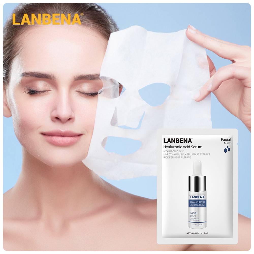 (Hàng Mới Về) Mặt Nạ Hyaluronic Acid Dưỡng Ẩm Làm Trắng Da Lanbena | BigBuy360 - bigbuy360.vn