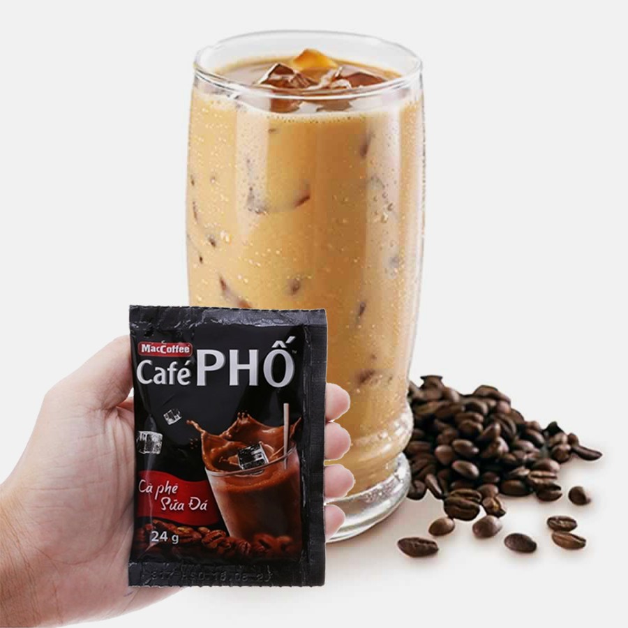 10 Gói Cà phê sữa đá MacCoffee Café Phố 240g (10 gói x 24g)