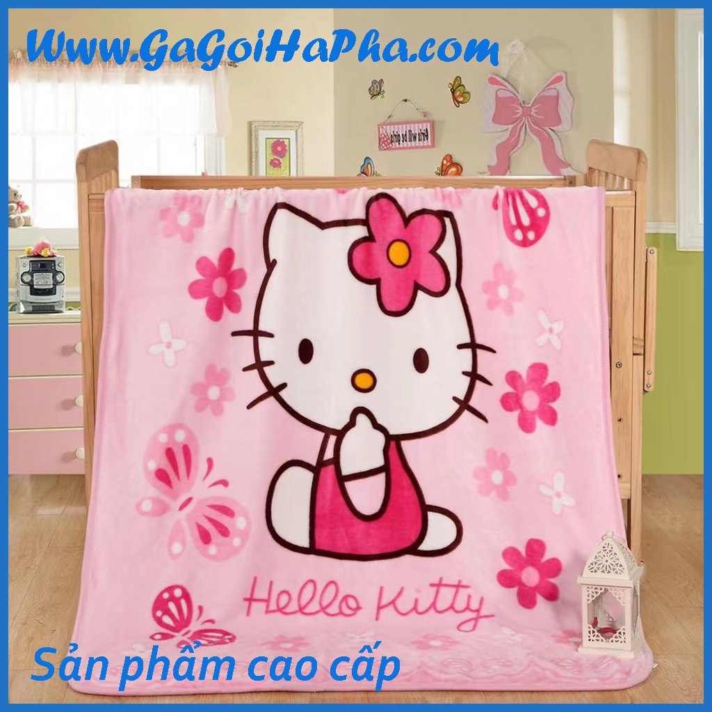 Chăn lông tuyết đẹp trẻ em, mền nhung mềm, mịn cho bé đi học, đi lớp 1mx1m4
