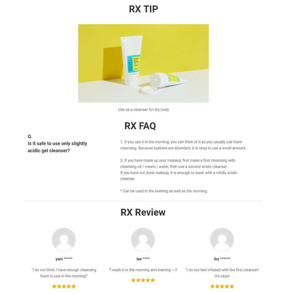 Sữa Rửa Mặt Cosrx Sữa Rửa Mặt Good Morning Dạng Gel Trà Tràm Độ PH Thấp 150ml HOKA STORE | BigBuy360 - bigbuy360.vn