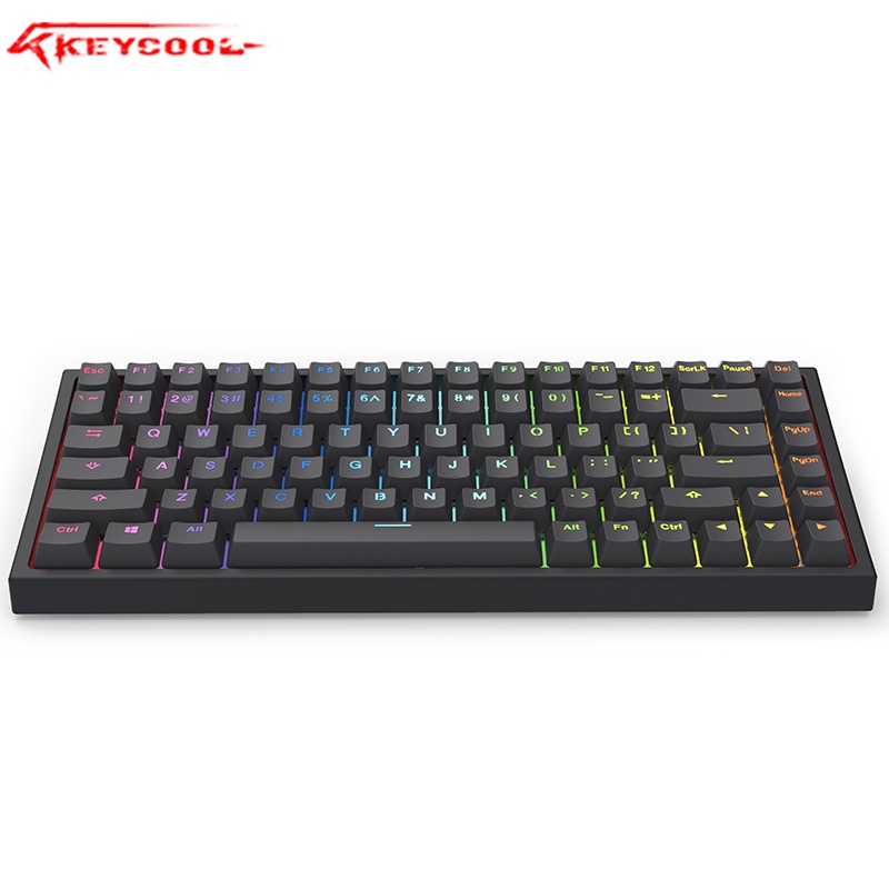 Bàn phím cơ Keycool 84 3 modes Bluetooth|Wireless 2.4g|TypeC, hot swap thay nóng switch, led nền RGB