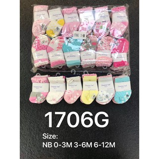 Set 5 đôi tất sơ sinh cho bé (6-12 tháng)