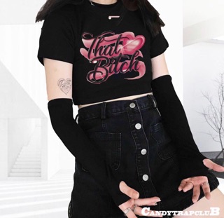 Áo croptop THAT BITCH ( kèm anh that)
