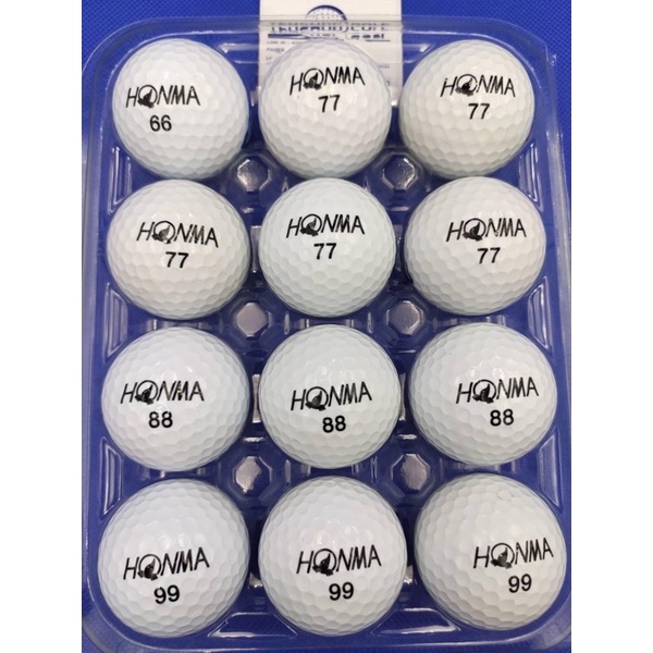Set 12 bóng golf Honma new 90-95% màu trắng