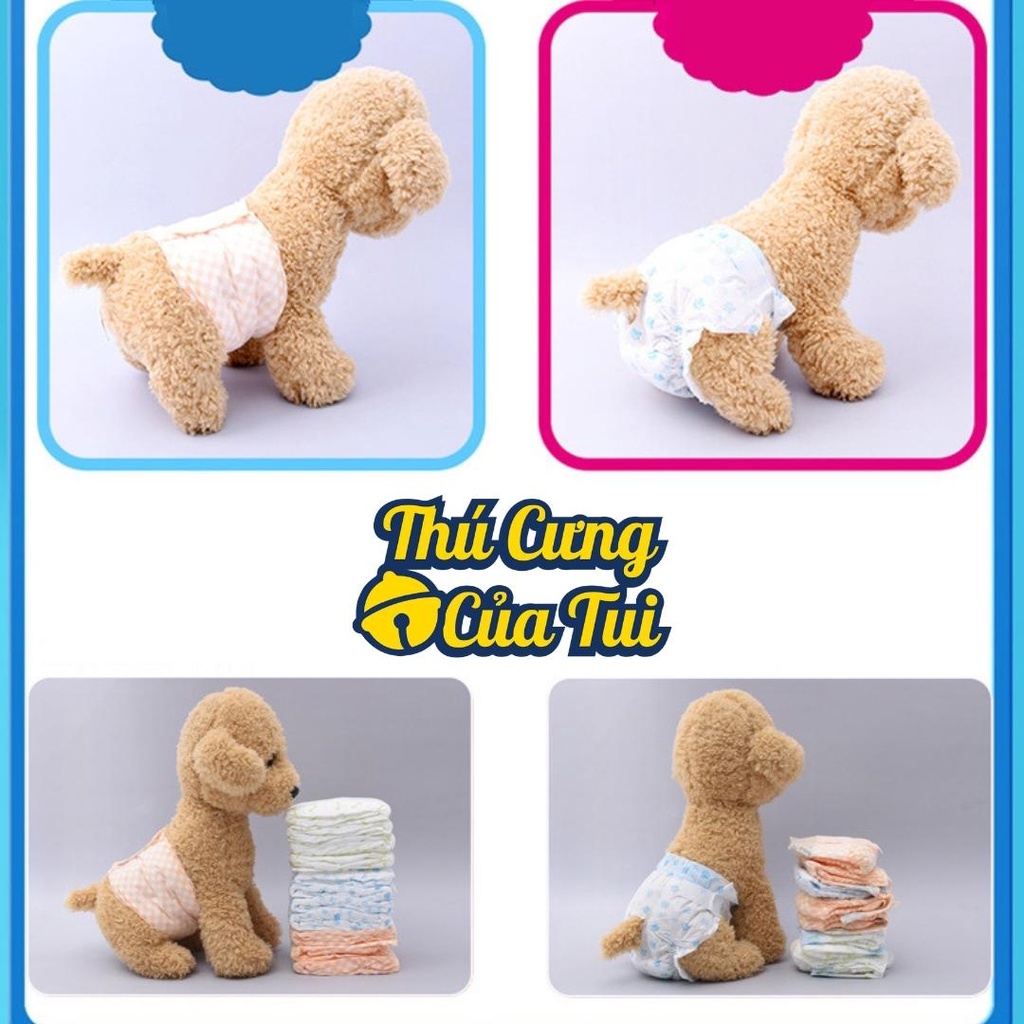 Tã Bỉm Pet Soft Disposable Diaper Cho Chó Mèo Cái Bịch 12 Miếng - Thú Cưng Của Tui