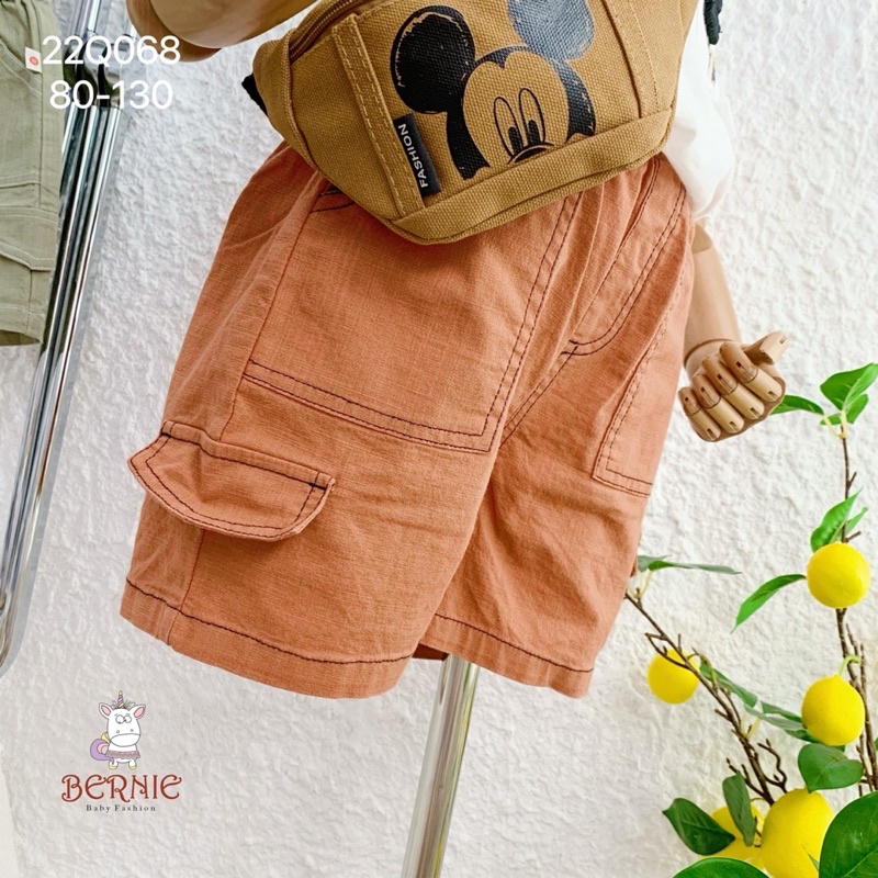 _Quần sooc linen Trần chỉ Bernie cho bé trai 9 đến 23kg