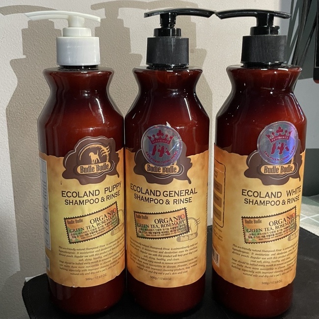Sữa tắm cho chó BUDLE'BUDLE - Dành cho mọi lứa tuổi - Dưỡng da, mượt lông, khử mùi - Chai 500ml - Nhập khẩu Hàn Quốc